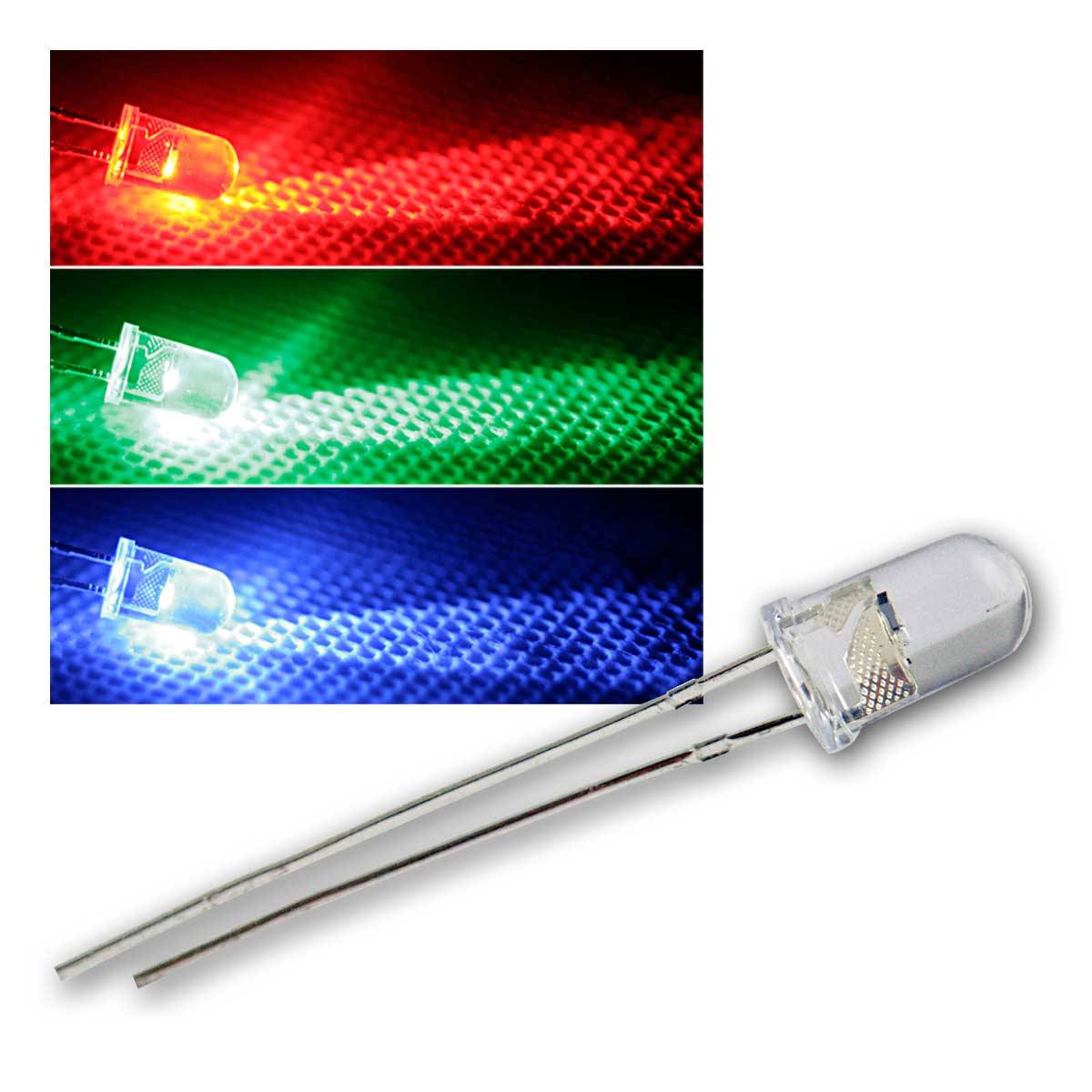 world-trading-net - 100 LEDs 5mm wasserklar RGB langsam blinkend, RGBs-0