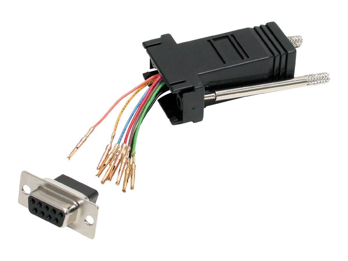 StarTech.com DB9 auf RJ45 Modular Adapter - Bu/Bu - Serieller Adapter - DB-9 (W)-1