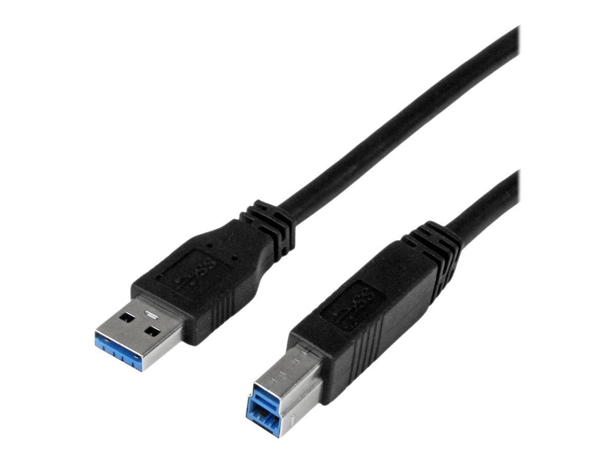 StarTech.com 1m zertifiziertes USB 3.0 SuperSpeed Kabel A auf B - Schwarz - USB 3 Anschlusskabel - Stecker/Stecker --0