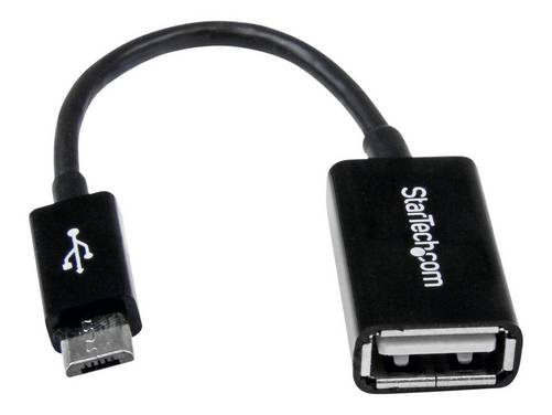 StarTech.com 5in Micro USB to USB OTG Host Adapter - Micro USB Male to USB A Female On-The-GO Host Cable Adapter