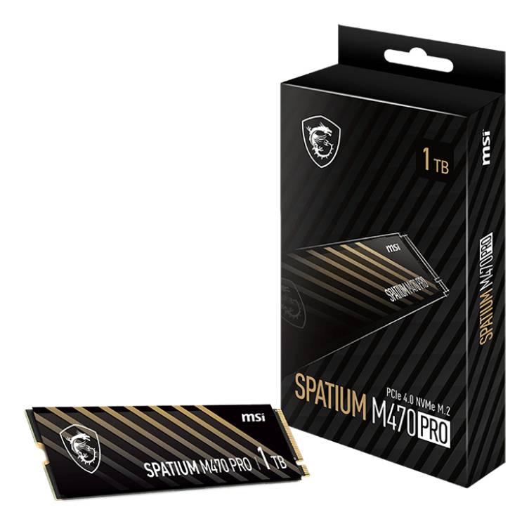 MSI SPATIUM M470 PRO SSD 1 TB intern M.2 2280 PCIe 4.0 x4 NVMe-3
