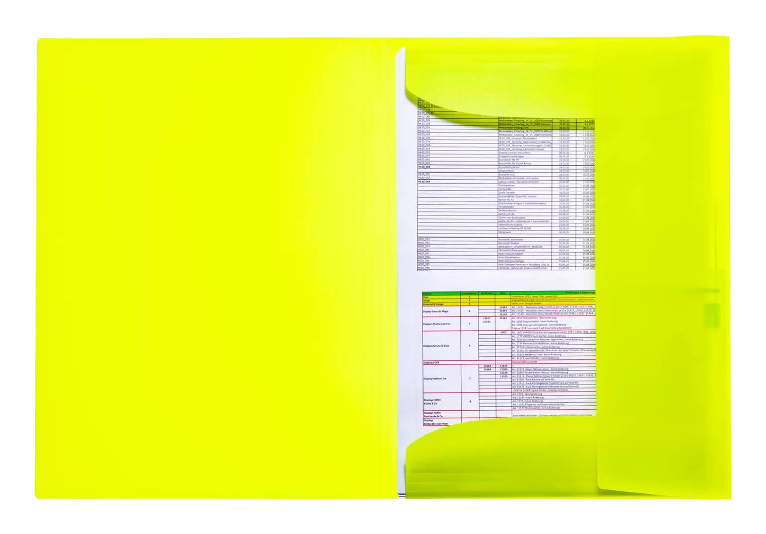 HERMA Sammelmappe A3 neon gelb Polypropylen 3St. Multimedia-Technik PapierBüroSchreibwar-2