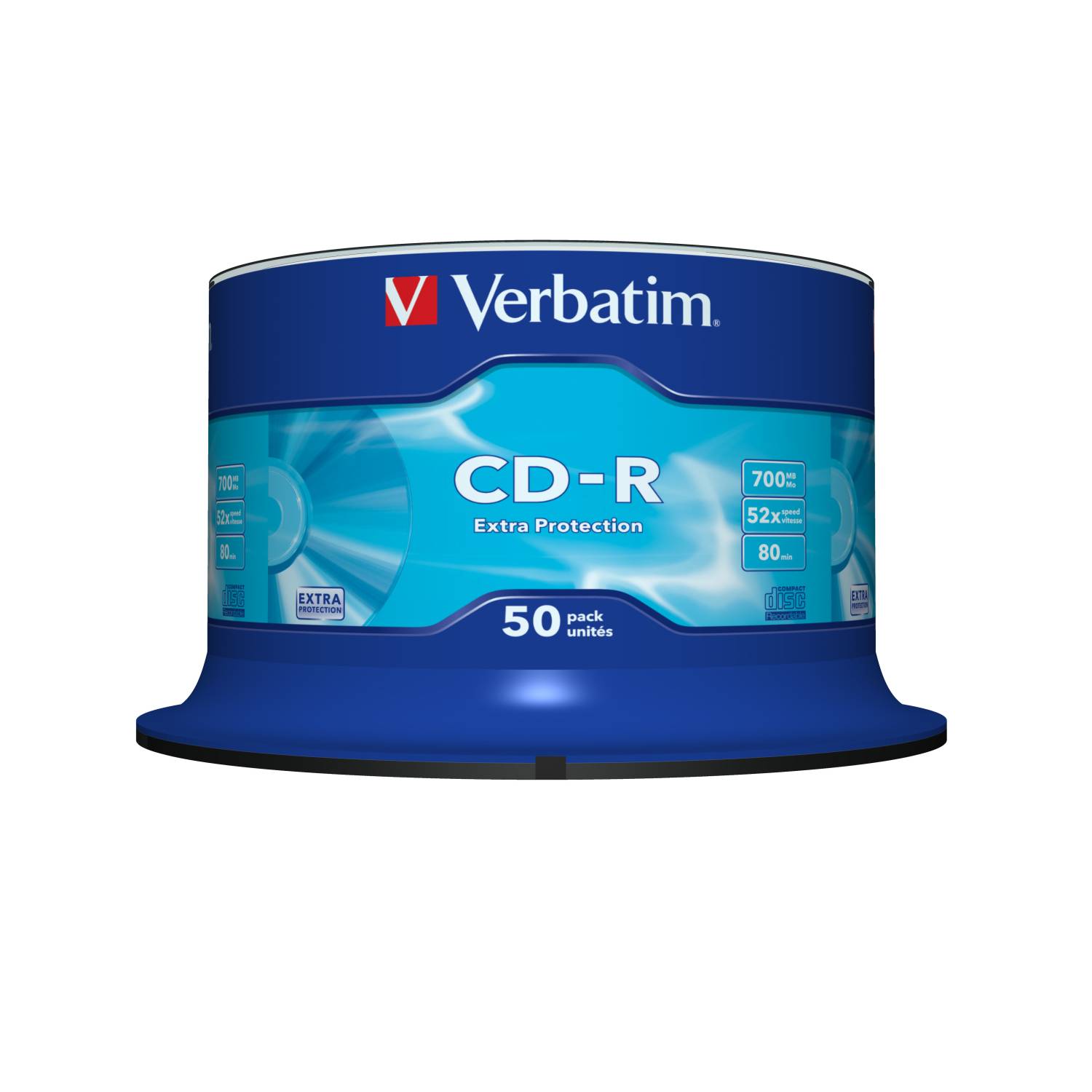 Verbatim 50 x CD-R - 700 MB (80 Min) 52x - Spindel-1