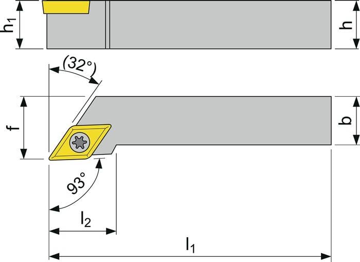 Klemmdrehhalter SDJCR1010E07 re.vern.Außen TECWERK-2