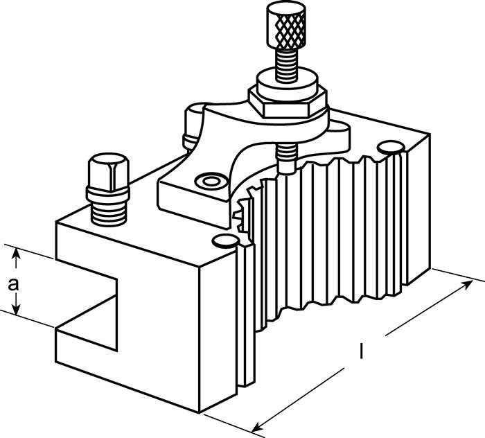 Wechselhalter f.Stahlhalterkopf B f.Drehstähle Spann-H.32mm TECWERK-2