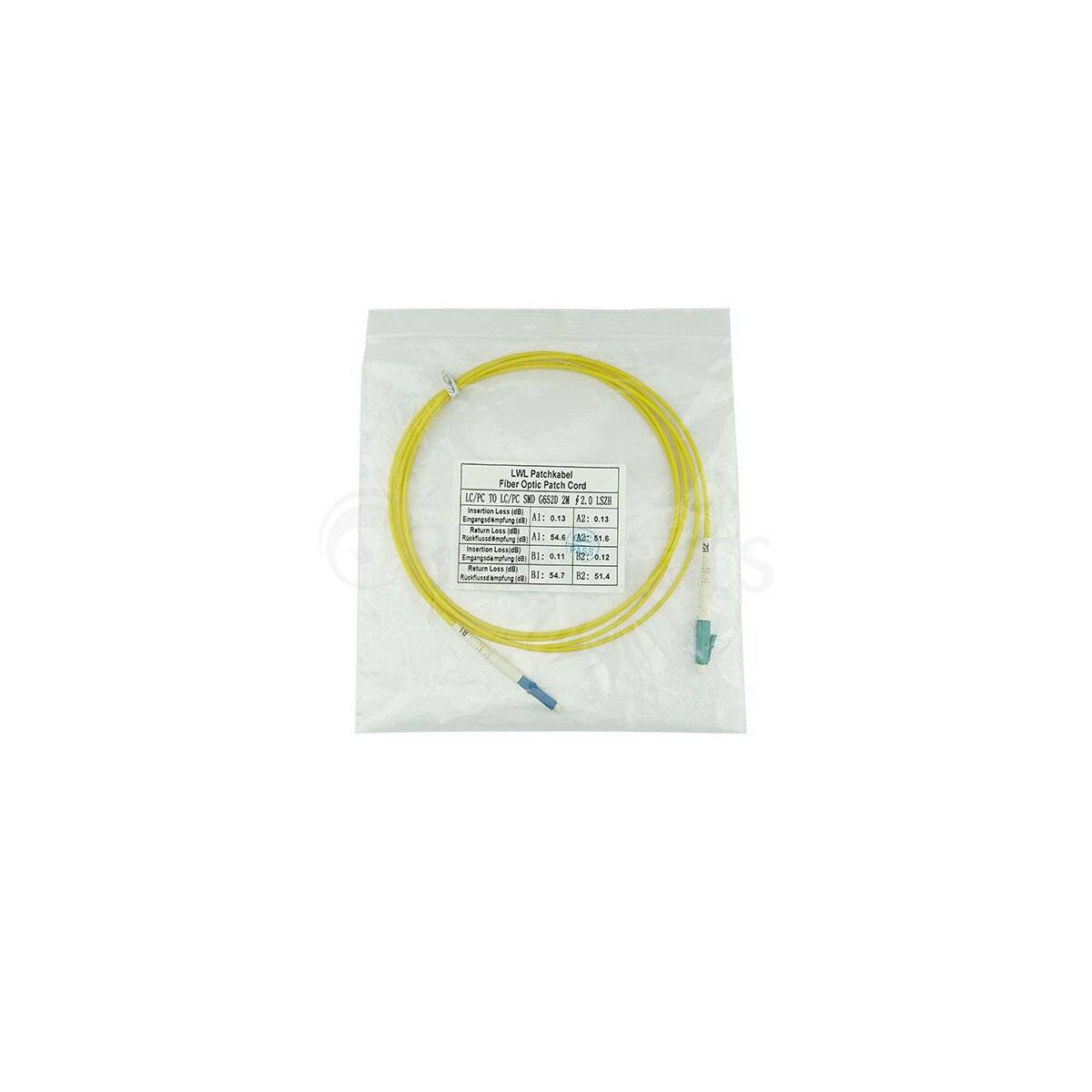 BlueOptics Simplex LWL Patchkabel LC-UPC/LC-APC Singlemode 0.5 Meter-2