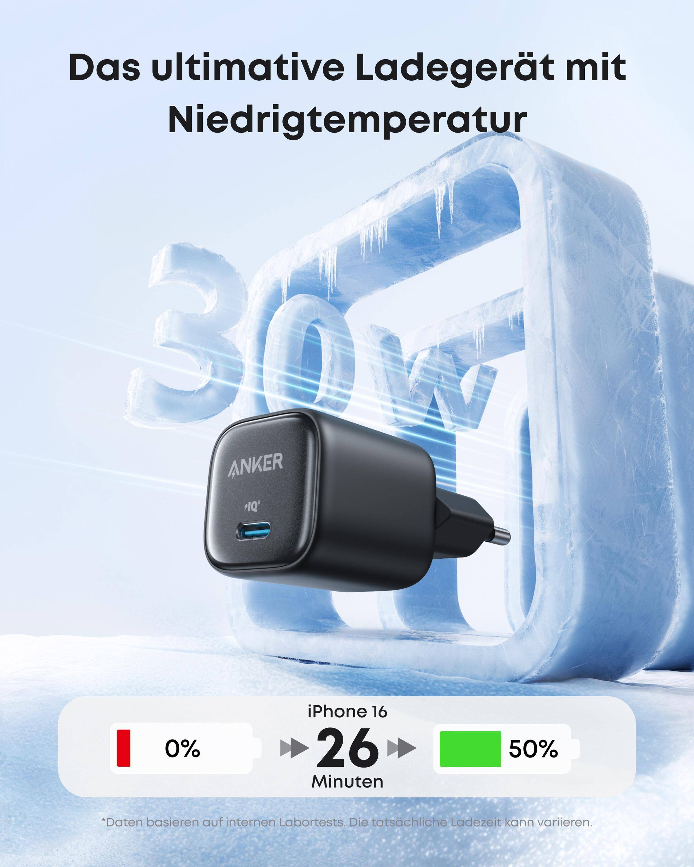 Anker Ladegerät, 30W, USB-C, Schwarz A2698G11-2