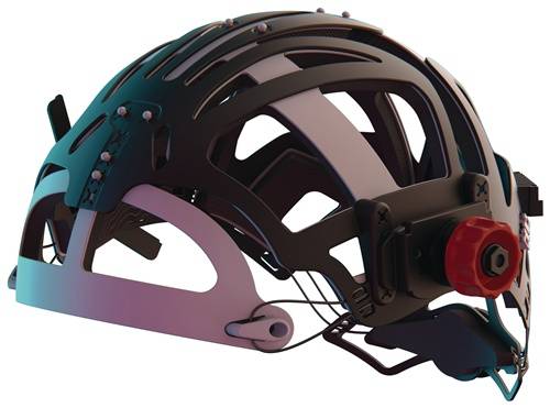 OPTREL Kopfbedeckung ISOFIT® HEADGEAR HYBRID 1 schwarz,rote Knöpfe OPTREL schw-0