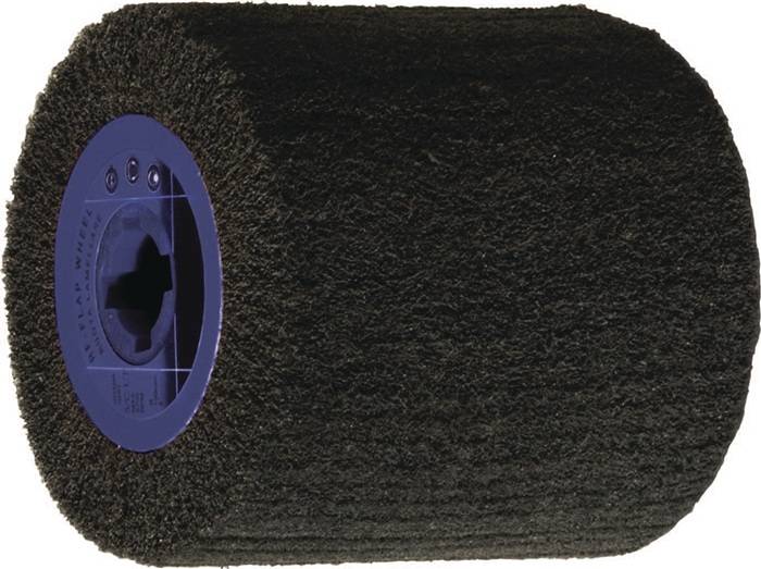 Satinierwalze Vlies 80 coarse braun Ø100xB100mm 19mm TECWERK-0