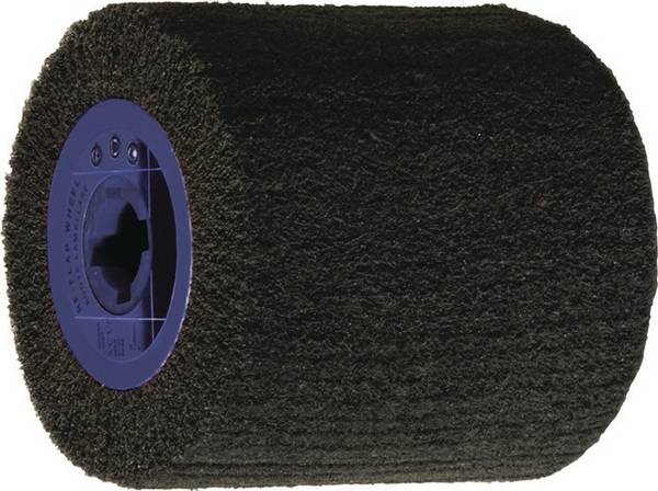 Satinierwalze Vlies 80 coarse braun Ø100xB100mm 19mm TECWERK