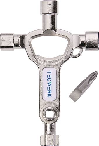 Schaltschrankschlüssel 9 Funktionen integr.Flaschenöffner TECWERK-3
