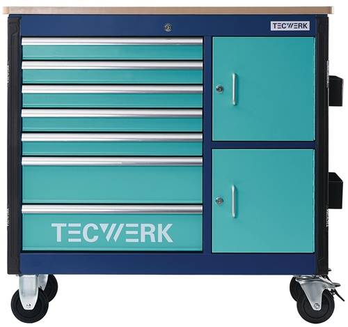 Rollwerkbank PLUS 2.0 T Außen-B1090xT500xH1055mm Schubl.7 30kg 500kg TECWERK-2