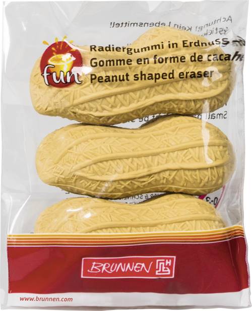 Brunnen Erdnuss, Thermoplastischer Gummi (TPR), Gelb, Erwachsene & Kinder, 40 mm, 15 mm, 15 mm-1