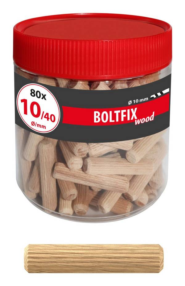 Tox-Dübel-Technik TOX Dübel 015200141, Rund, Holz, 8 mm, 4 cm, 100 Stück(e)