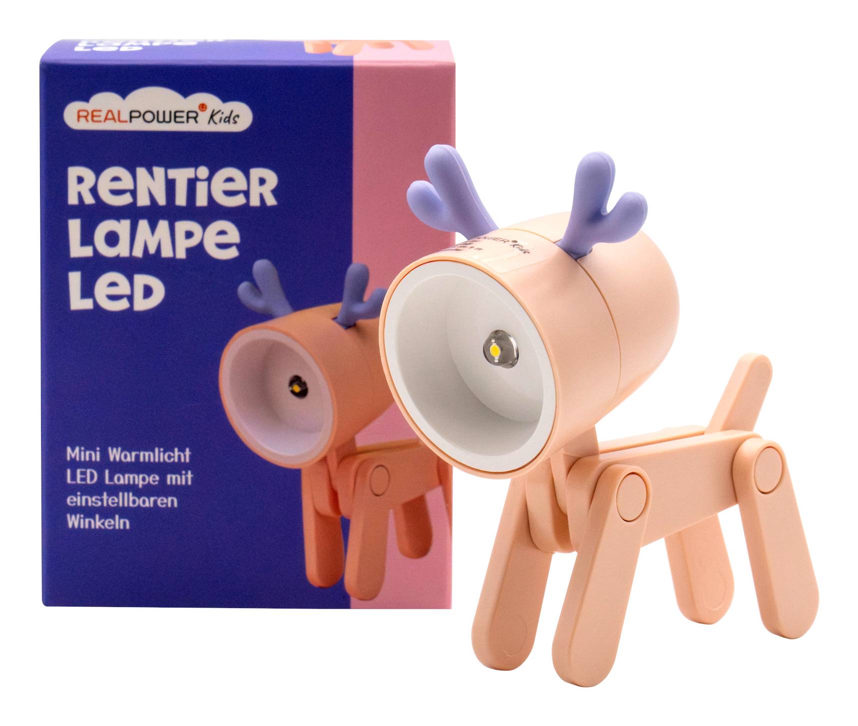 RealPower LED-Tier Taschenlampe Pink deer Multimedia-Technik LED-1