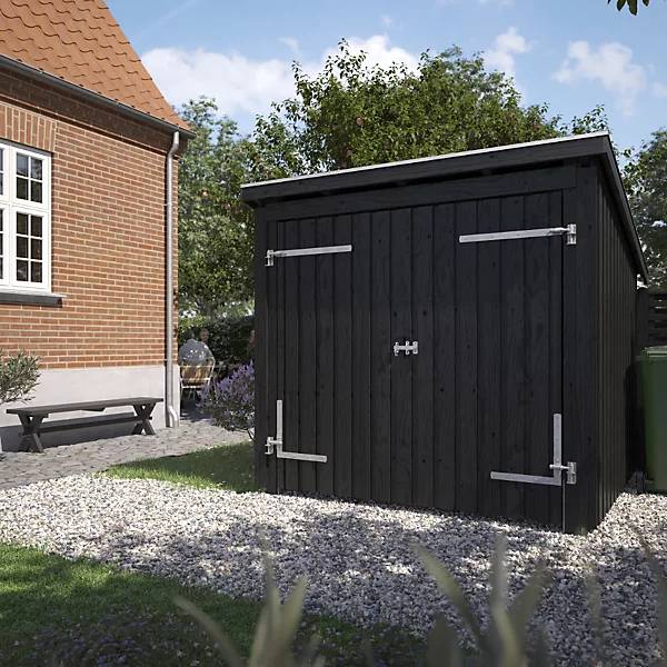 Nordic Fahrradunterstand aus Holz HxBxT 2200 x 2180 x 2290 mm (5 m²) mit Doppeltür. PLUS AS 83694349-3