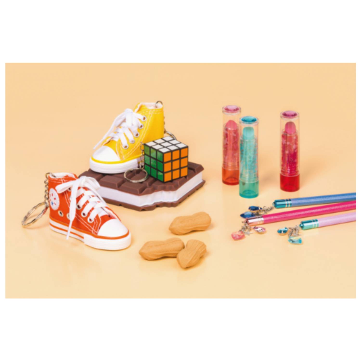 Radiergummi Lipstick Girls 7x2cm farbig sortiert-1