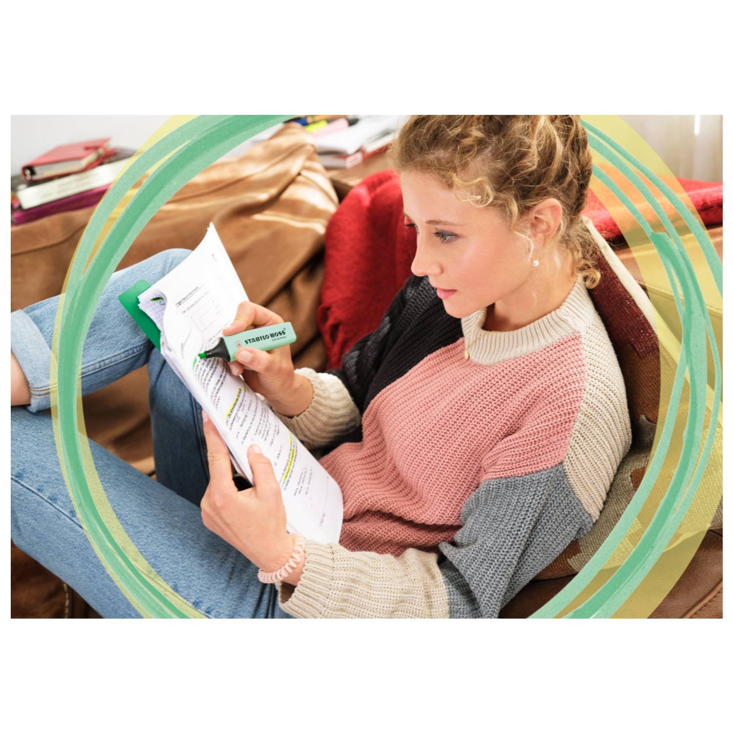 STABILO Boss Original Pastel, 1 Stück(e), Blau, Meißel, Schwarz, Blau, Kunststoff, Rechteck-0