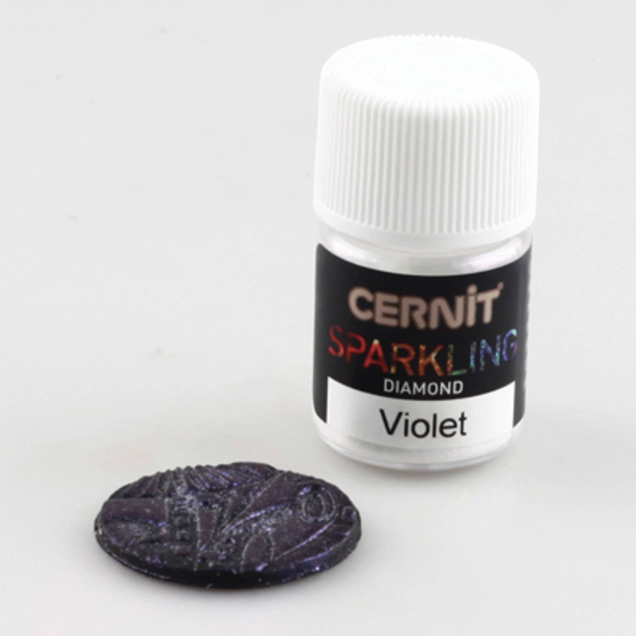 Cernit 6x Sparkling 5g, Diamant Pigmentpulver, Violett - Violett CE6120005900C-1