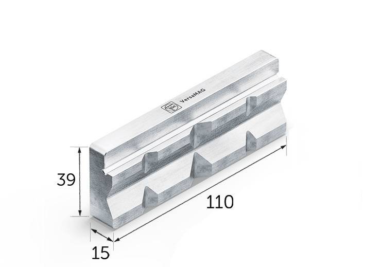 Schutzbackenpaar (P) Prisma 110 mm Aluminium (VersaMAG)-1