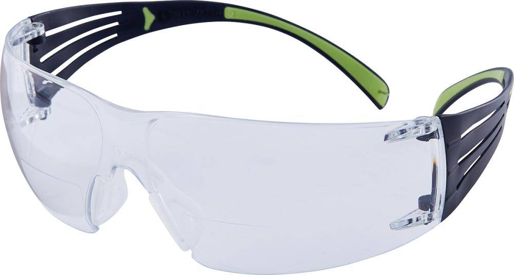 Lese-Schutzbrille 3M™ SecureFit™ 400 Reader SF425AF Rahmen schwarz/grün Scheibe klar Scheibenkennzeichnung 2C-1.2 3M 1 F-2