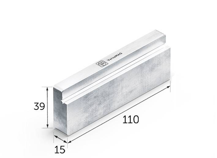 Schutzbackenpaar (B) Blank 110 mm Aluminium (VersaMAG)-3