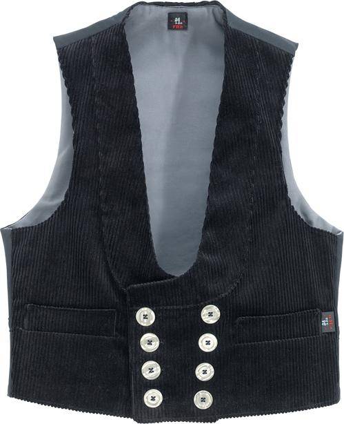 Zunftweste HEINER schwarz 58 Trenkercord FHB-1