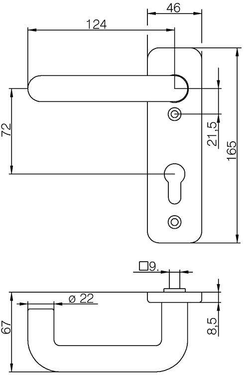 FH-DD-Grt., eckig Kursch.PZ,Kst.schwarz-4