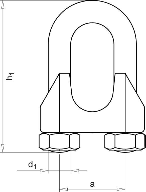 PÖSAMO Drahtseilklemme ähnlich DIN 741 10mm-3/8" Edelstahl 1.4401-1