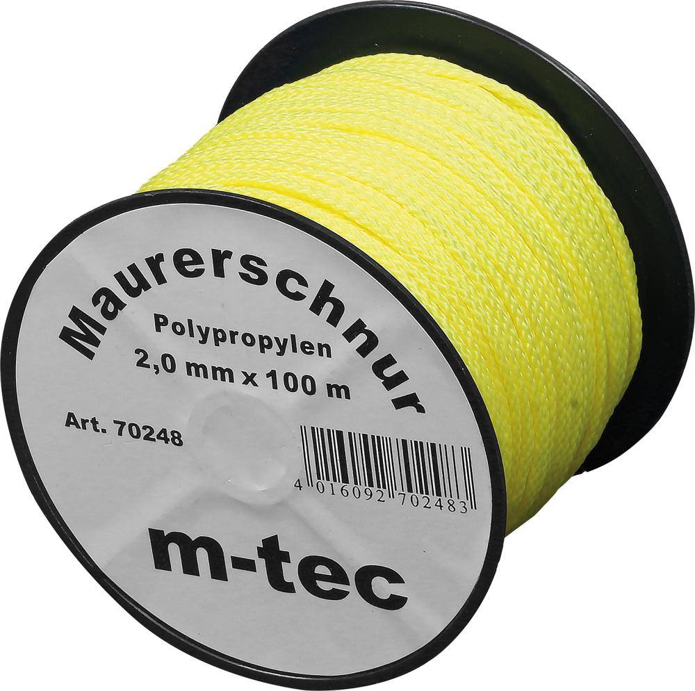 Lot-Maurerschnur 2,0mm gelb-fluor., 100m Rolle-2