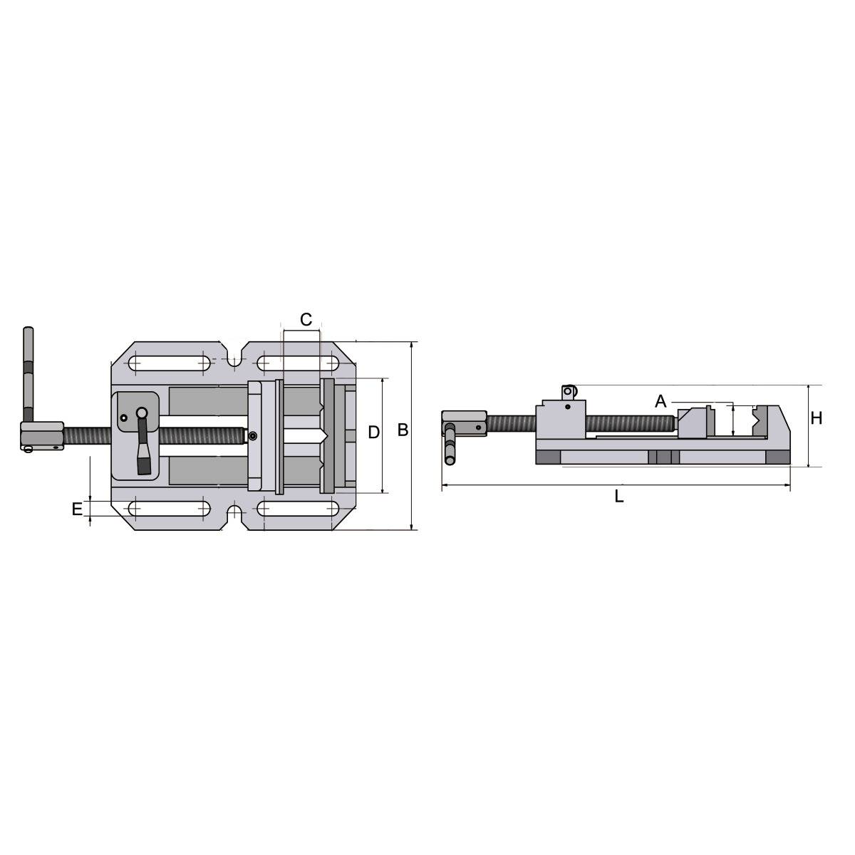 Optimum 3000234 Maschinenschraubstock BSI-Q 140-1