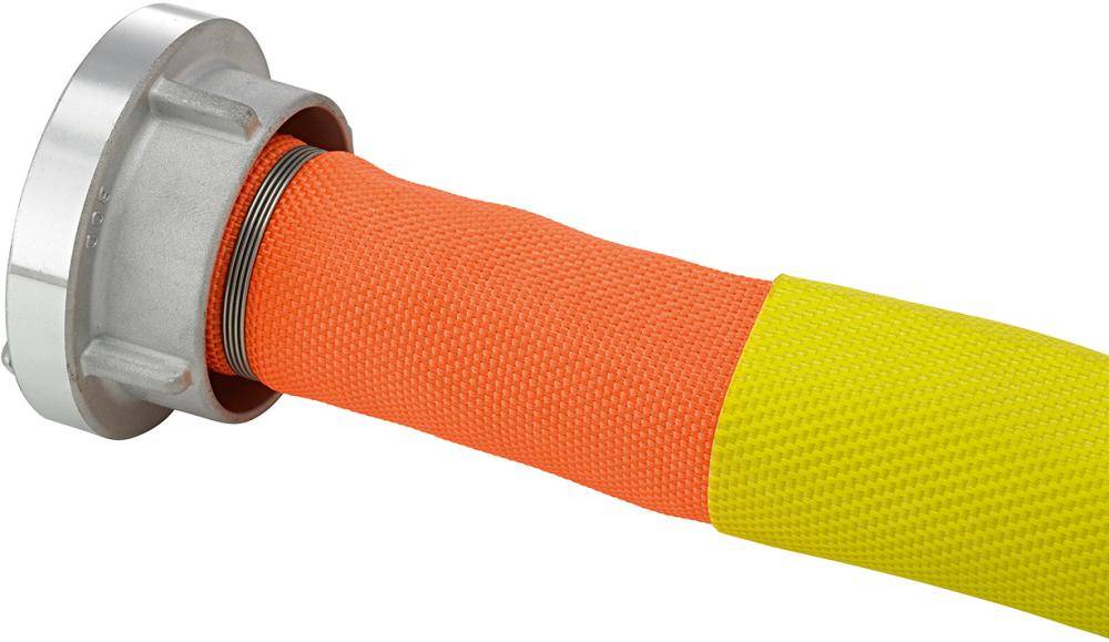 Bau-/Industrieflach schlauch, orange, C/52mm mit 2 Leckageschiebern, STORZ Kuppl. 20m FORTIS-4