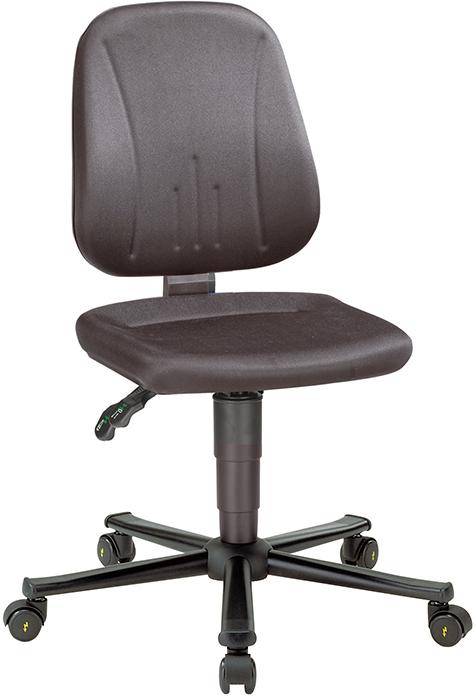 Bimos Arbeitsstuhl ESD Unitec 2, schwarz Sitzhöhe 440-620 mm Stoffpolster, mit Rollen-2