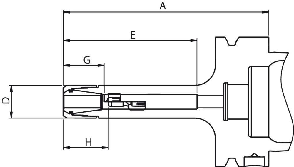 FAHRION Spannzangenfutter DIN69893A CP16M HSK-A 63-100-4