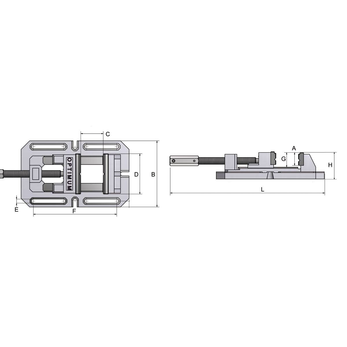 OPTIMUM 3000210 Maschinenschraubstock BSI 100-1