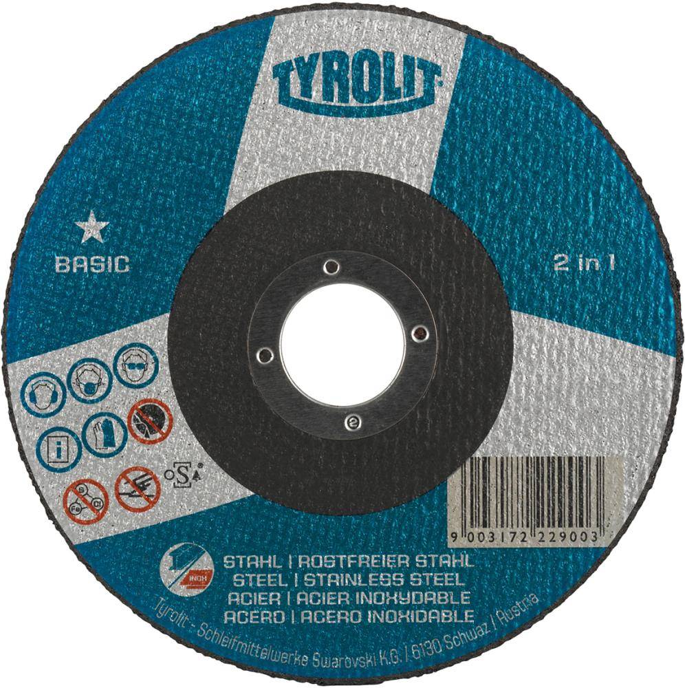Trennscheibe 2in1 BASIC 230 x 1,9 mm gerade für Stahl/VA Tyrolit-3