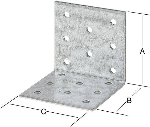 Lochpl.winkel 60x60x80mm send.vz., m. CE-4