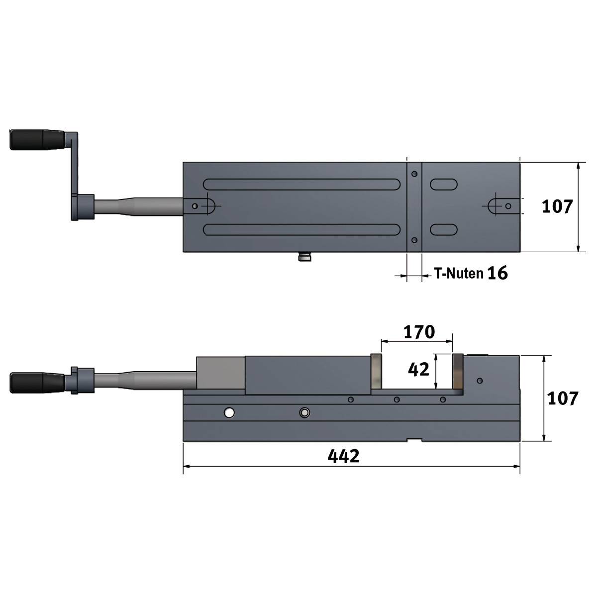 Optimum Hydraulischer Maschinenschraubstock HCV 105 | 3536210-1