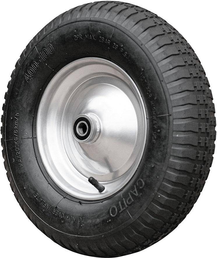 Luftrad 400/100 mit Kugelmit 17mm Schraubachse - Artikel: 4027972105096-0