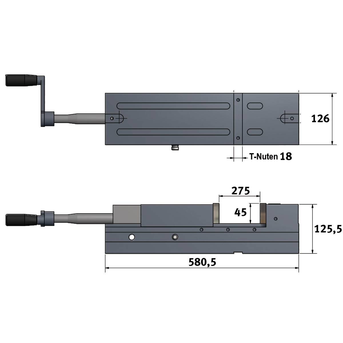 Optimum Hydraulischer Maschinenschraubstock HCV 160 | 3536215-1