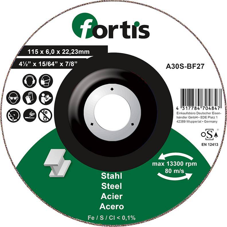 Schruppscheibe Stahl 115 x 6,0mm FORTIS-3