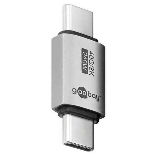 Goobay USB-C™-Adapter gerade, USB4™  USB-C™-Stecker > USB-C™-Stecker