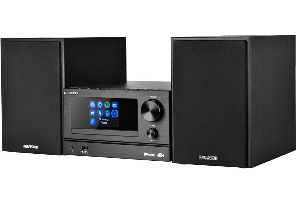 Kenwood Electronics Kenwood M-7000S, Home-Audio-Minisystem, Schwarz, 1 Disks, 30 W, 2-Wege, 6 Ohm-2