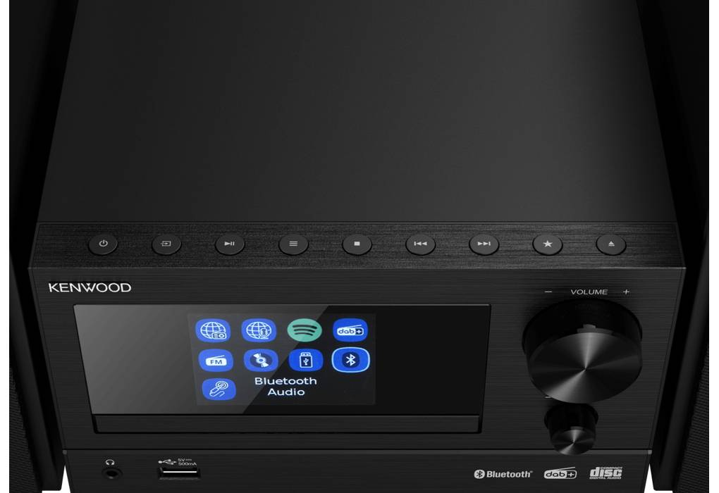 Kenwood Electronics Kenwood M-7000S, Home-Audio-Minisystem, Schwarz, 1 Disks, 30 W, 2-Wege, 6 Ohm-3