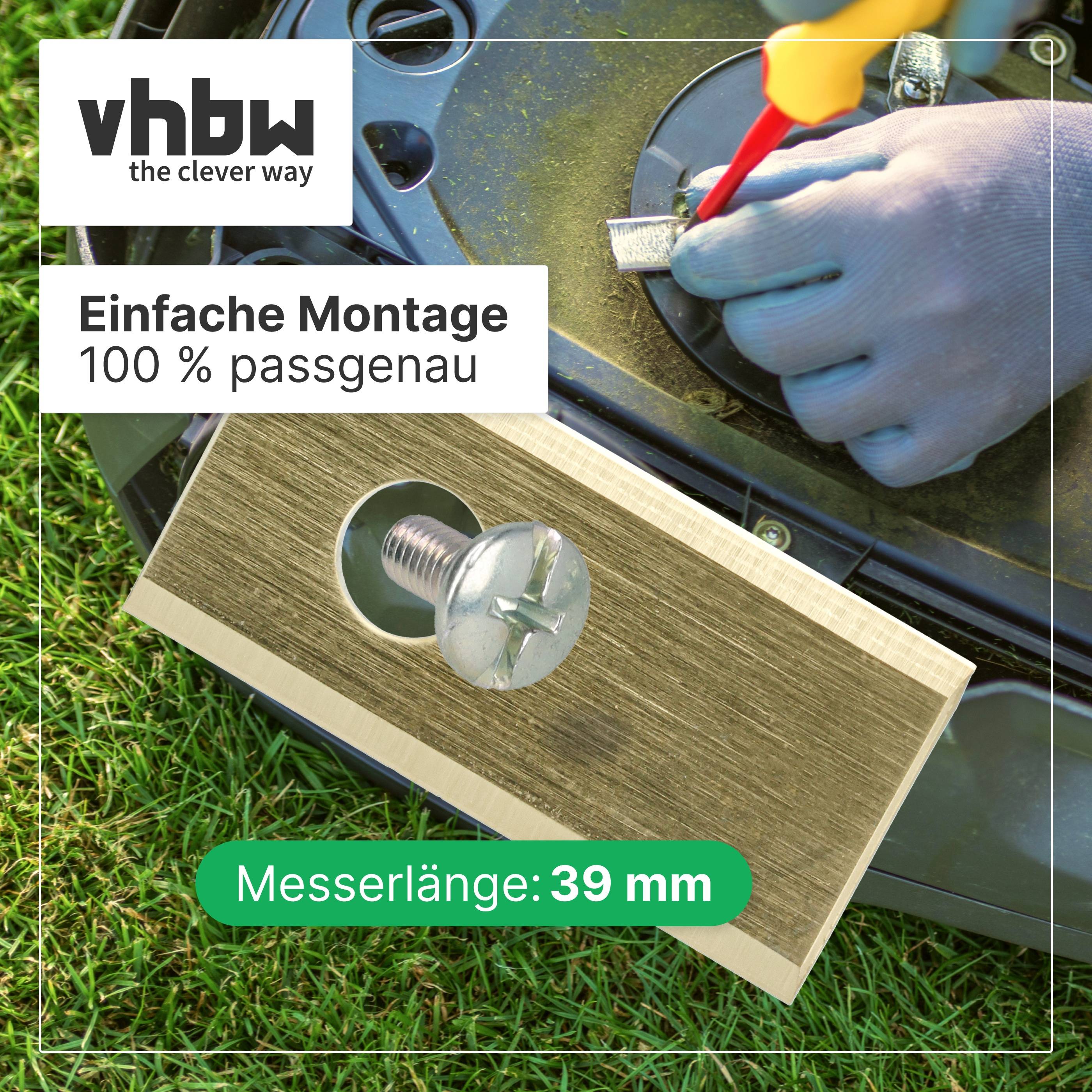 vhbw 18x Ersatz-Messer kompatibel mit Landxcape Rasenmäher | Ersatzklinge Silber Gold, Stahl (Titanbeschichtung)-3