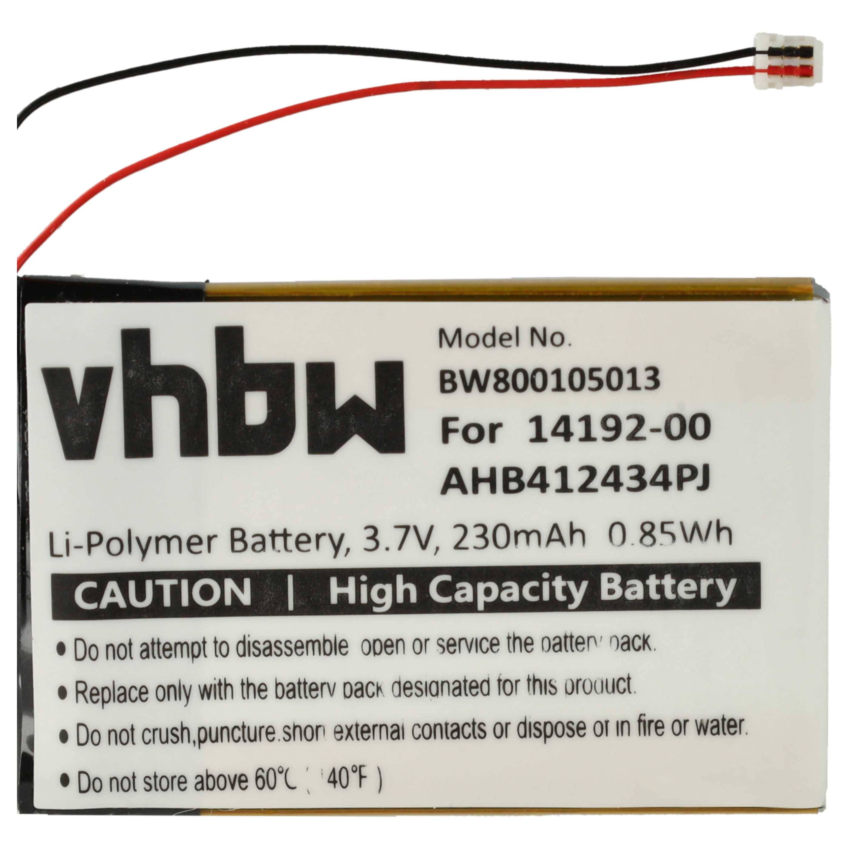 vhbw 2x Akku Ersatz für Jabra AHB412434PJ | 14192-00 für Wireless Headset Kopfhörer (230 mAh, 3,7 V, Li-Polymer)-3