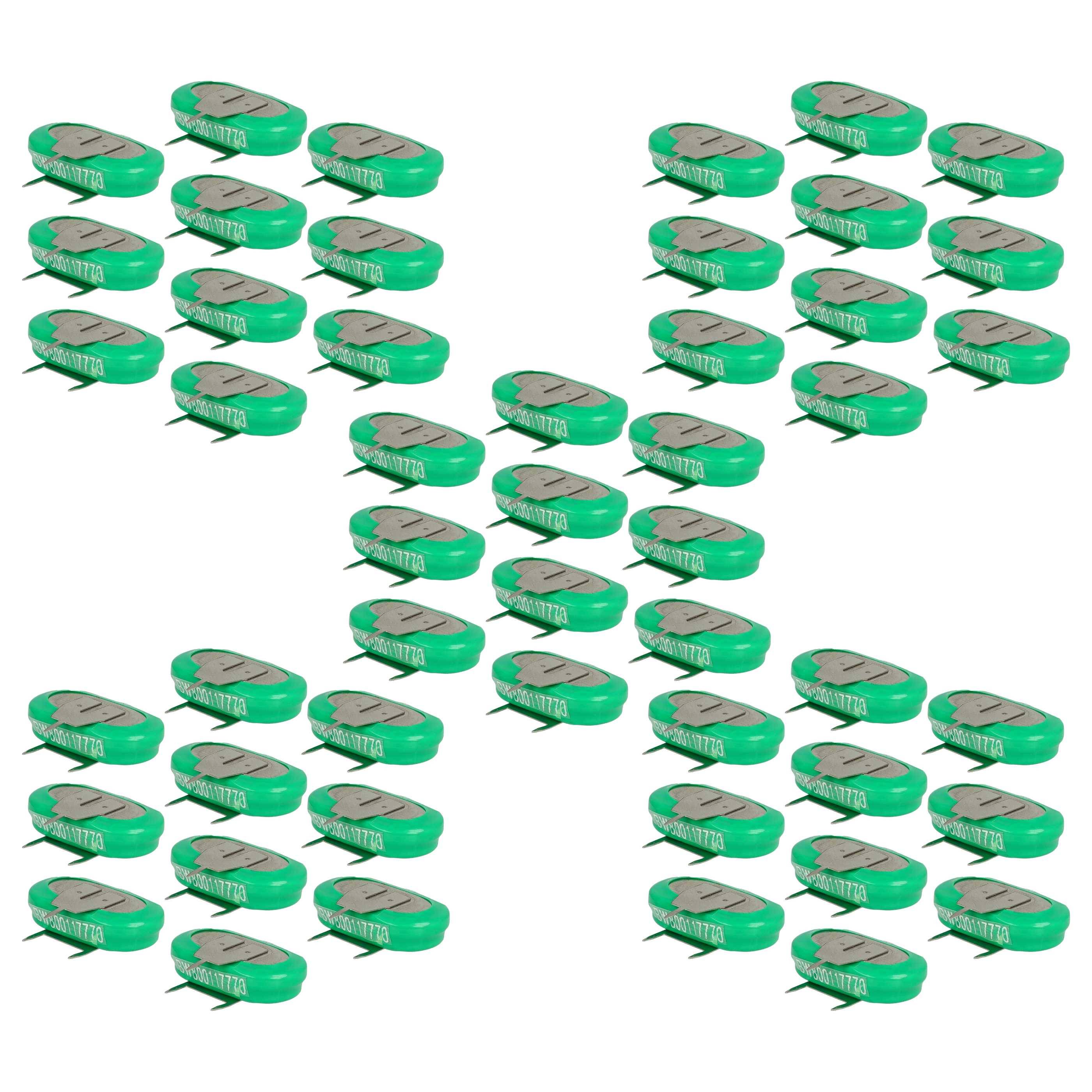 vhbw 50x NiMH Ersatz Knopfzellen-Akku Typ 1/V150H 3-Pins 150mAh 1,2V kompatibel mit Modellbau-Akkus, Solar-Leuchten uvm.-0