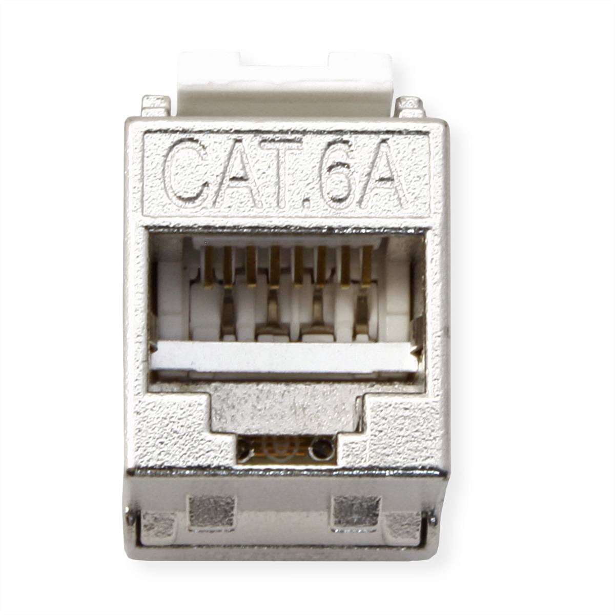 ROLINE Cat.6A (Class EA) Keystone, geschirmt, werkzeuglos, SLIM, extra kurz, silberfarben-4