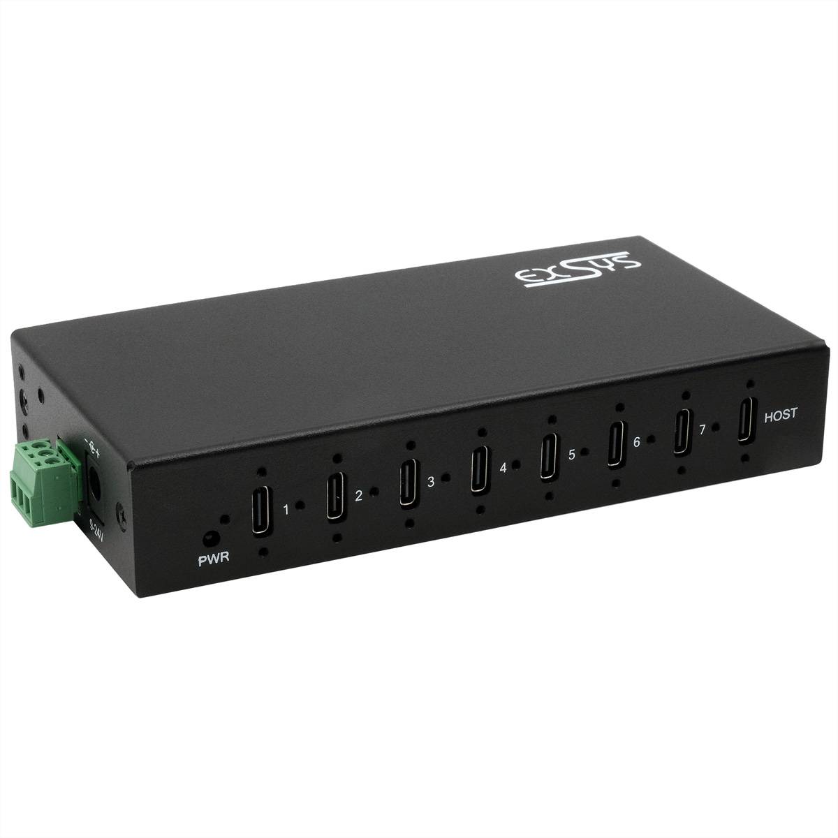EXSYS EX-12277HMS 7-Port USB 3.2 Gen 2 Metall HUB, mit 7x C-Anschlüsse-0