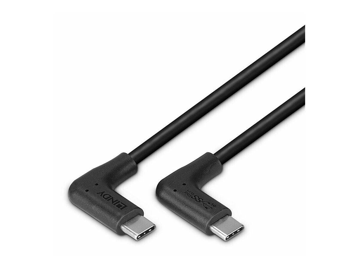 Lindy USB-Kabel - 24 pin USB-C (M) nach rechts abgewinkelt zu 24 pin USB-C (M)-1